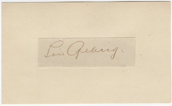 Lou Gehrig Autographed Cut (JSA)